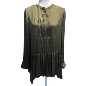 Banana Republic Heritage Olive Drapey Tunic Blouse Size S